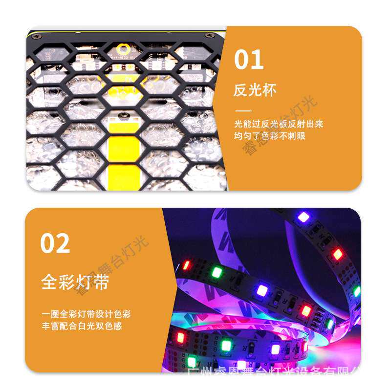舞台背景灯染色灯直播间氛围灯LED像素复古灯幻彩效果灯酒吧灯光