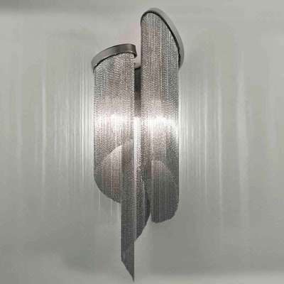 后现代轻奢Atlantis light铝链壁灯酒店工程客厅餐厅流苏壁灯