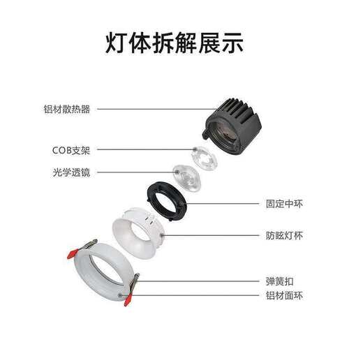 射灯嵌入式酒店大厅变光防阳台浴室LED天花灯防潮卫生间防水拨码