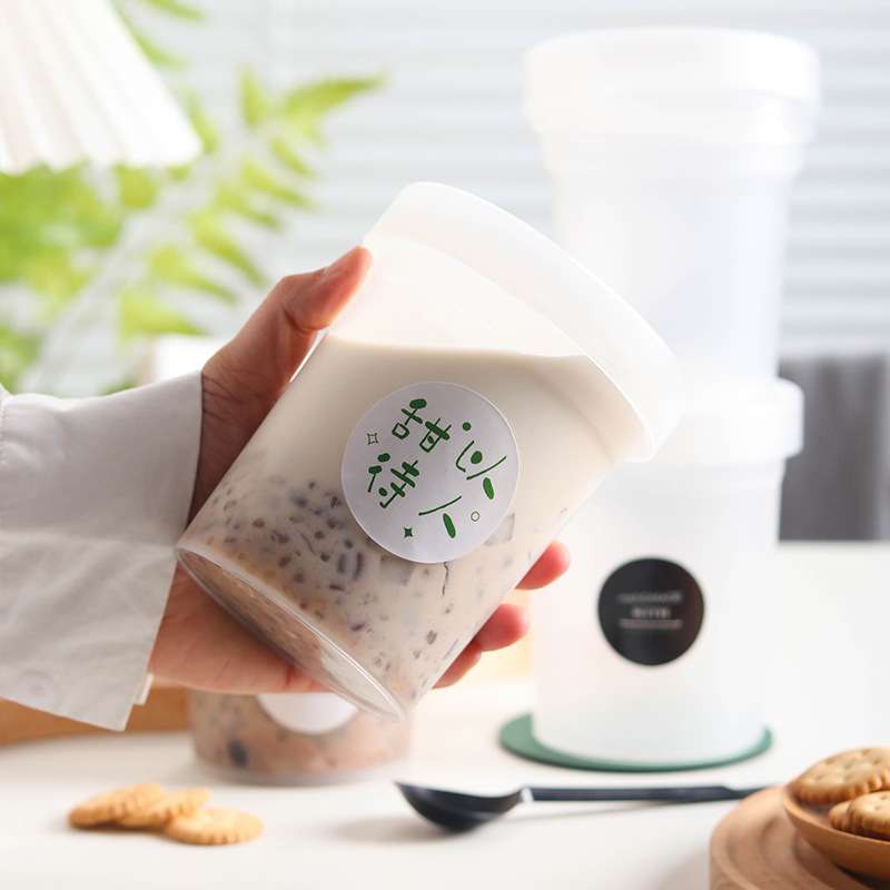 【整件400个】烧仙草罐子酸奶杯仙草杯芋圆水果捞500m甜品奶枣盒