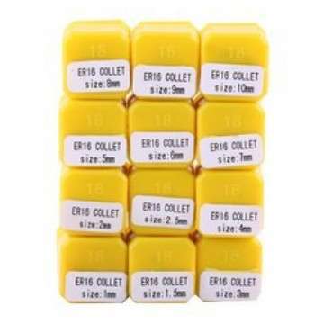 GS00349 12件套ER16筒夹 弹性夹头1-10MM(1-1.5-2-2.5-3-4...10）