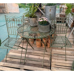 Garden Furniture One Table Two Chairs Foldable Chairs