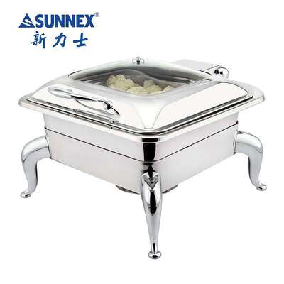 SUNNEX热娜亚系列方形餐炉布菲炉5.5升 合金腿保温炉早餐炉W35300
