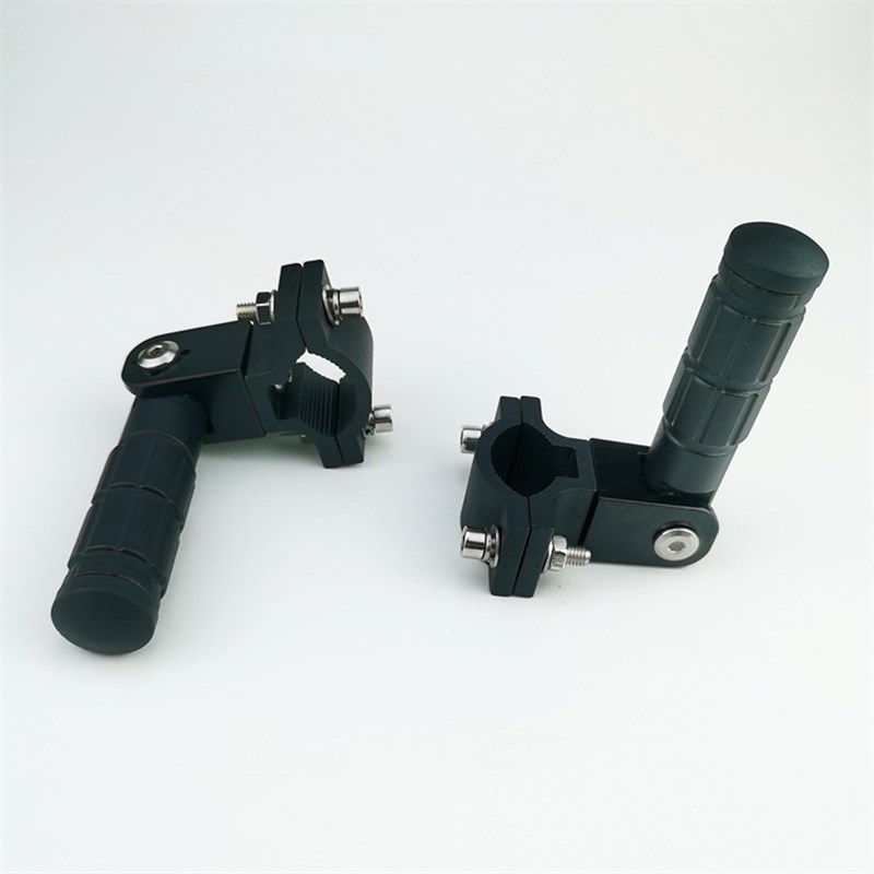 电动车机车竖杠铝合金折叠脚蹬B护杠保险杆加装脚踏踩脚板搁脚