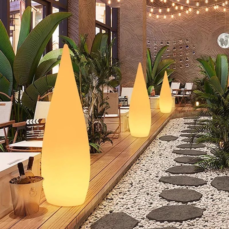 户外庭院灯e防水室外花园草坪露营景观氛围灯太阳能发光水滴落地