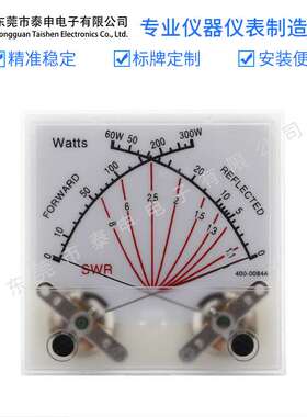 驻波表头无线电台发射机带背光SWR Watt Meter 双针60/300W功率表