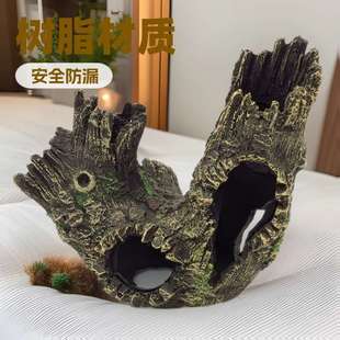 馨悦水族创意造景仿真沉木树干树根鱼缸草缸装饰躲避屋爬虫爬宠箱