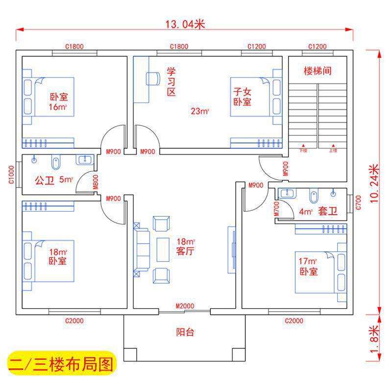 新农村三层半别墅图纸简约欧式自建房屋大气洋楼效果施工设计全套