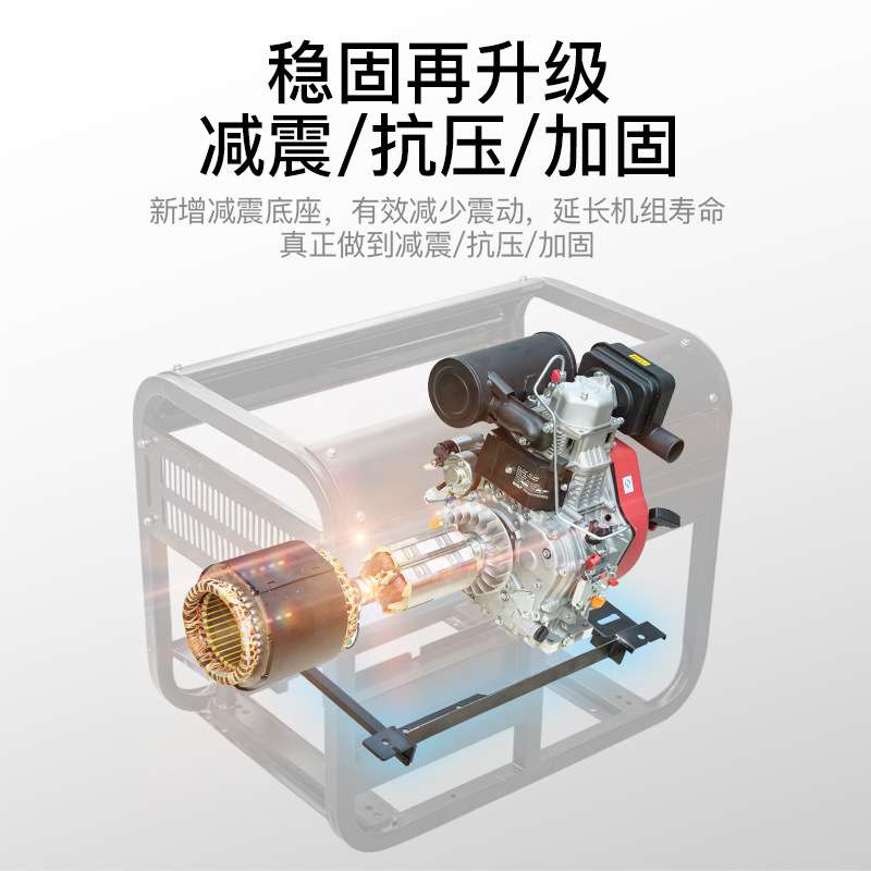 柴油发电机组380v三相矿山工地3-10kw移动220v单相家用8kw静音6kw