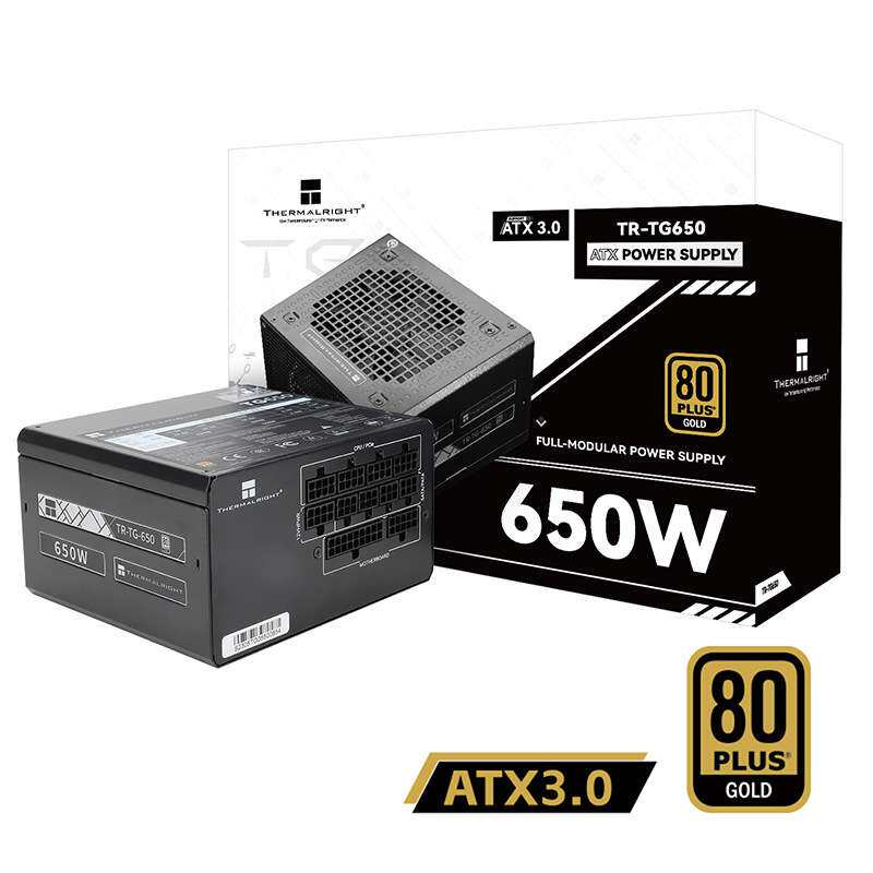 利民 TR-TG650 电脑机箱电源金牌全模组全日系电容新风扇温控启停