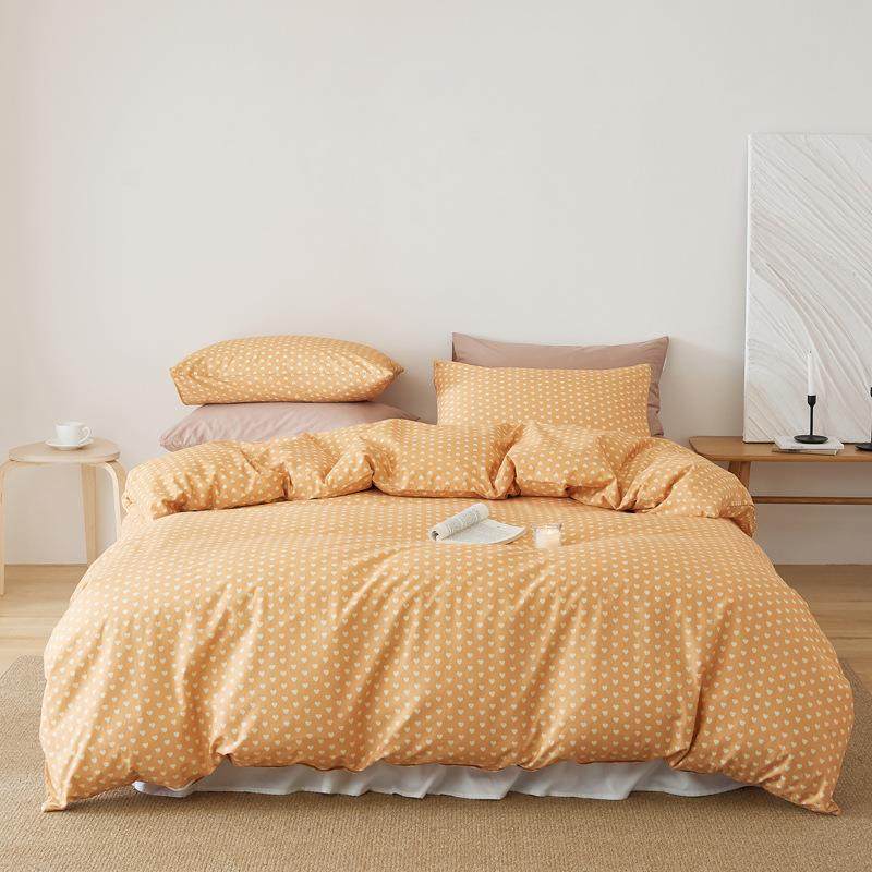 小清新全棉学生宿舍床上用品套件亲肤透气四季通用被套床单床笠