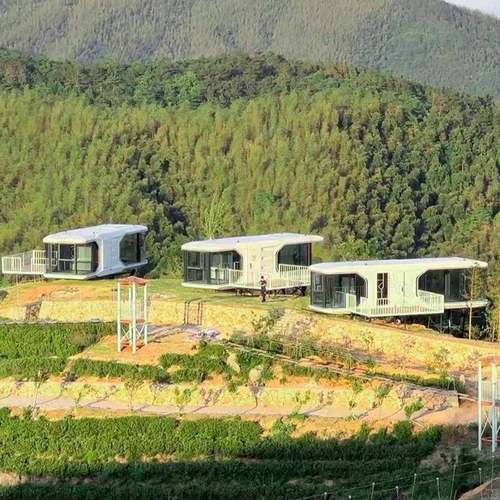 营地太空舱生产厂家 抗震防风防潮露营地特色民宿 主题精装修房屋