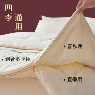 手工蚕丝被桑蚕丝被子母被二合一拉链款春秋被芯双人冬被四季通用