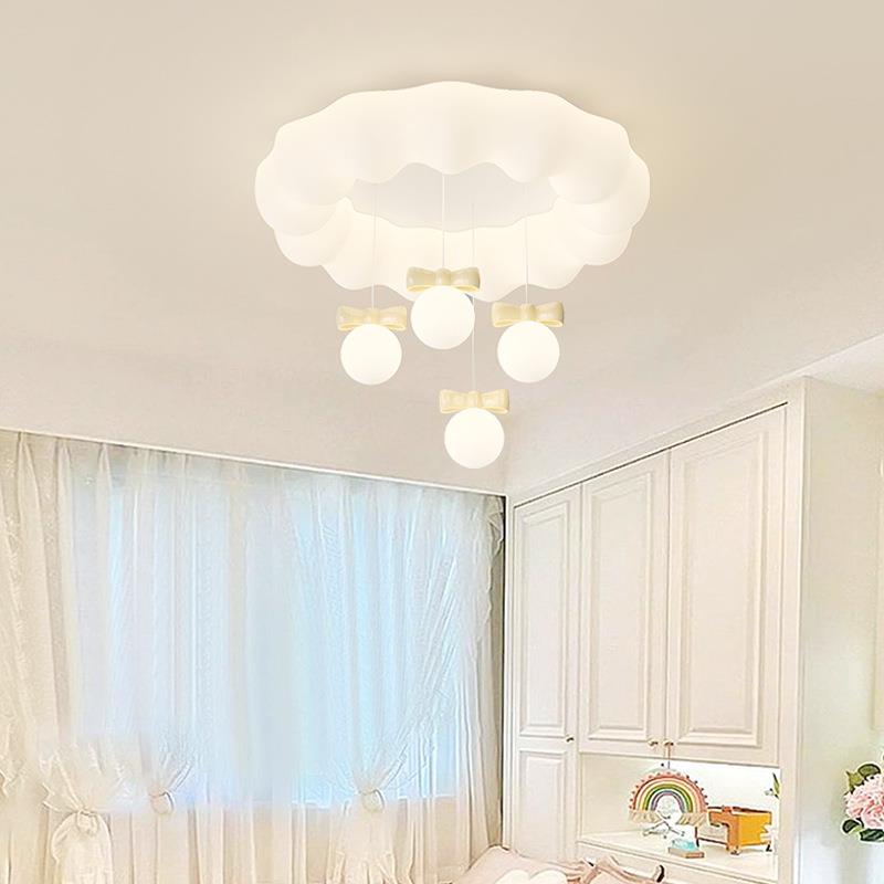 主卧室灯现代简约奶油风儿童房间灯男女孩吸顶灯新款吊灯中山灯具