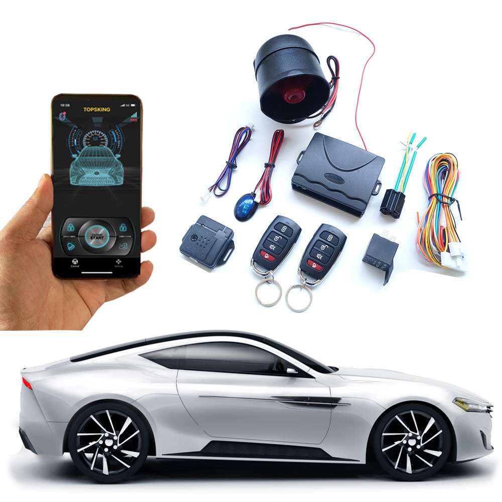 实力厂家12V汽车防盗报警器  CAR ALARM  手机APP控制防盗器会警