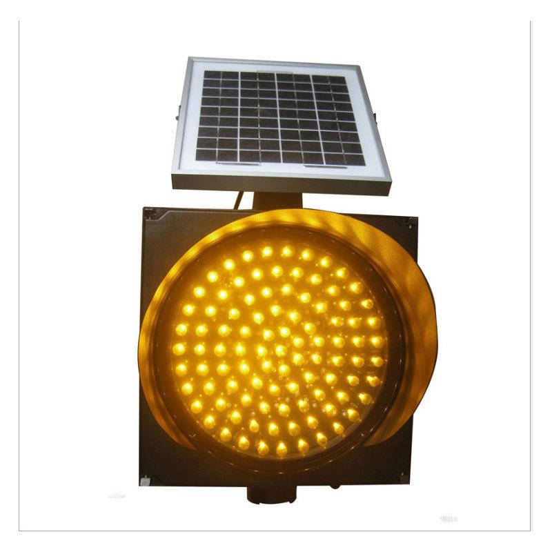 太阳能黄闪灯 频闪防雾灯 交通信号安全警示灯 黄闪红慢