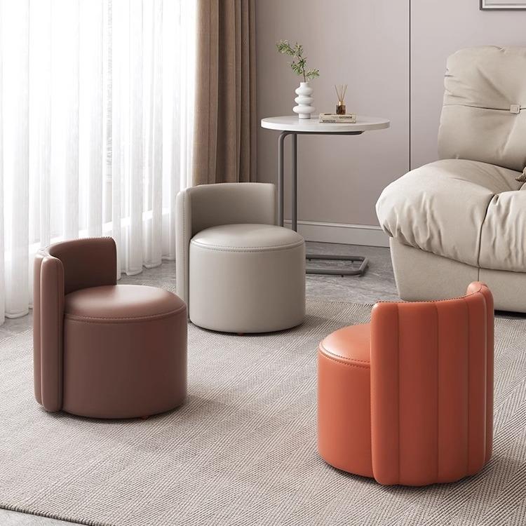 小凳子软坐垫沙发凳家用客厅卧室小椅子圆凳简约矮凳休闲靠背墩子