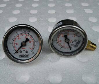 螺纹 npt1/8 1bar 15psi 耐震压力表 左边轴向 右边径向 直径42MM