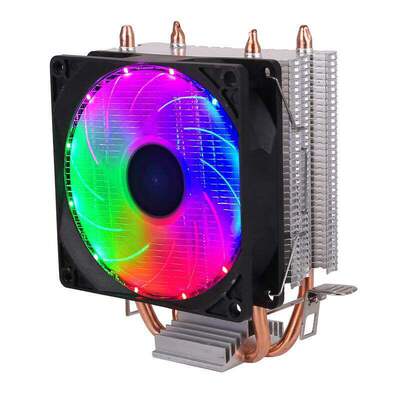 零下 纯铜双热管AMD Intel 1155 775 CPU散热器CPU风扇3针静音