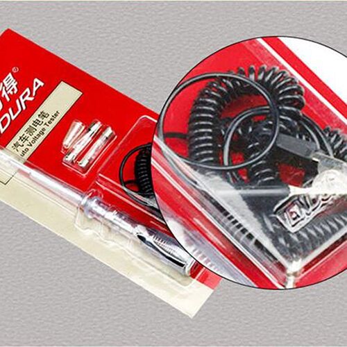 力易得工具汽车测电笔E6756验电笔 试电笔6V 12V 24V 135mm长