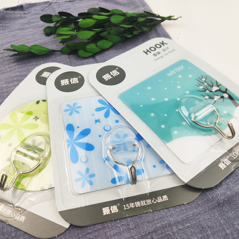 振信创意无痕粘钩厨房墙壁挂钩浴室防水强力粘胶壁挂承重免钉钩子图片