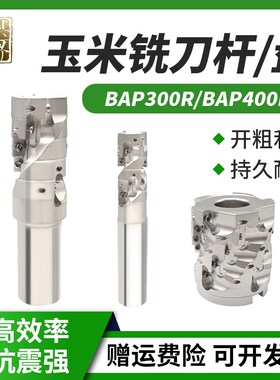 BAP300R/400R玉米铣刀杆侧铣开粗加工中心螺旋直角玉米粒铣刀盘
