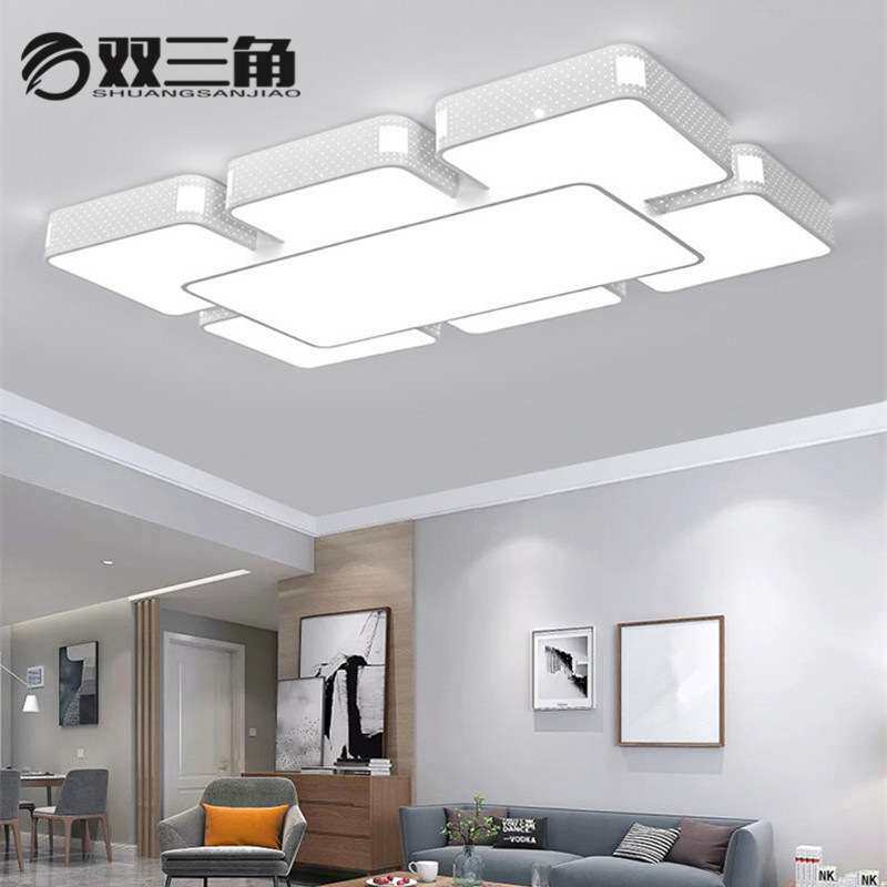 LED吸顶灯 现代简约遥控大客厅灯卧室长方形餐厅天空之城工厂