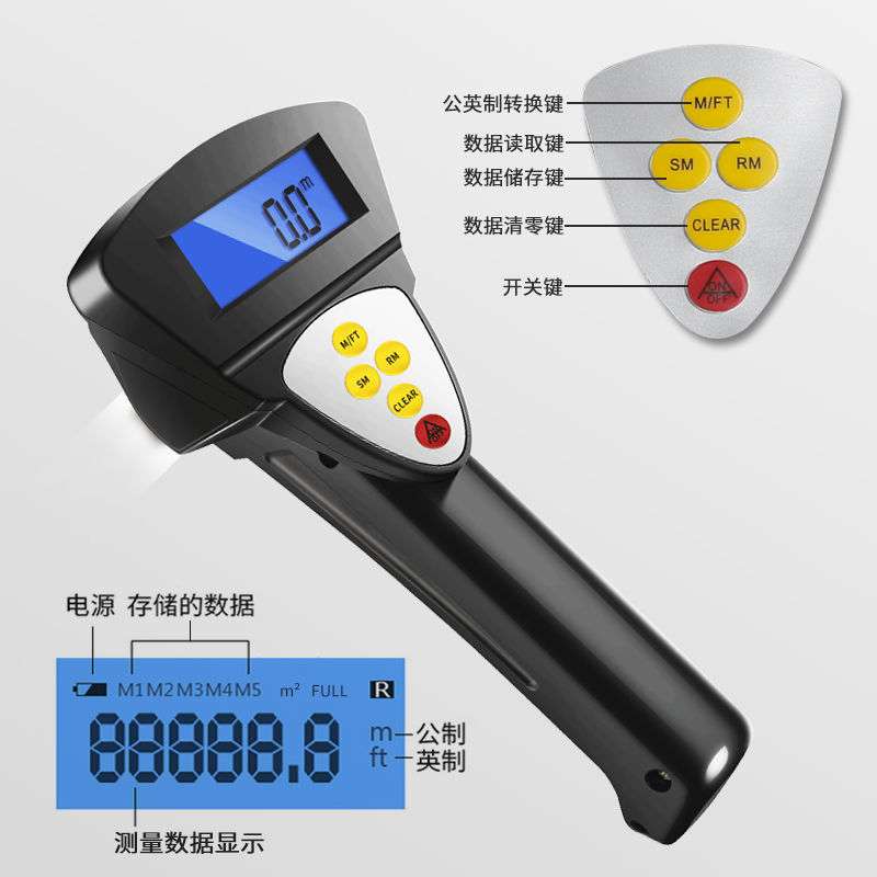 测距仪滚尺测量轮滚动测量尺机械式滚轮高精度手推测量工具