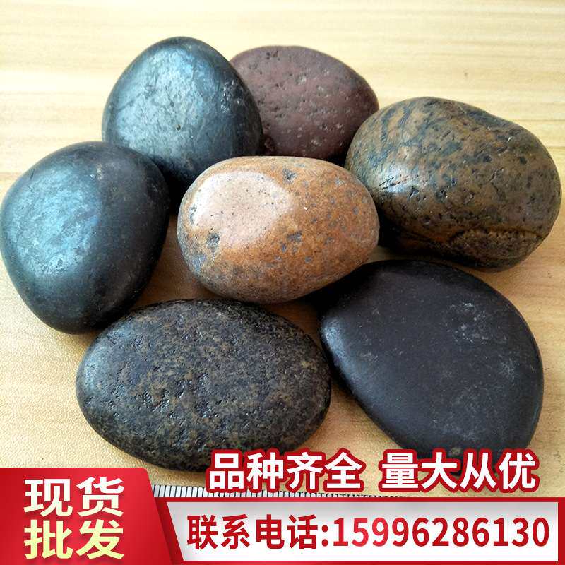 鹅卵石天然园林造景石装饰工程铺路鱼缸雨花石子景观石五彩沙石