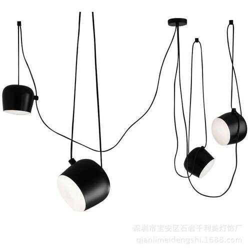现代简约多头小鼓型吊灯个性餐厅客厅艺术咖啡厅设计师可调节吊灯