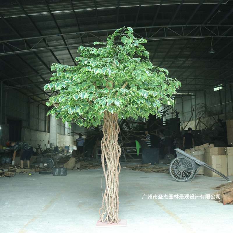 仿真榕树小型仿真树商场酒店装饰人造假树中小型落地仿真植物