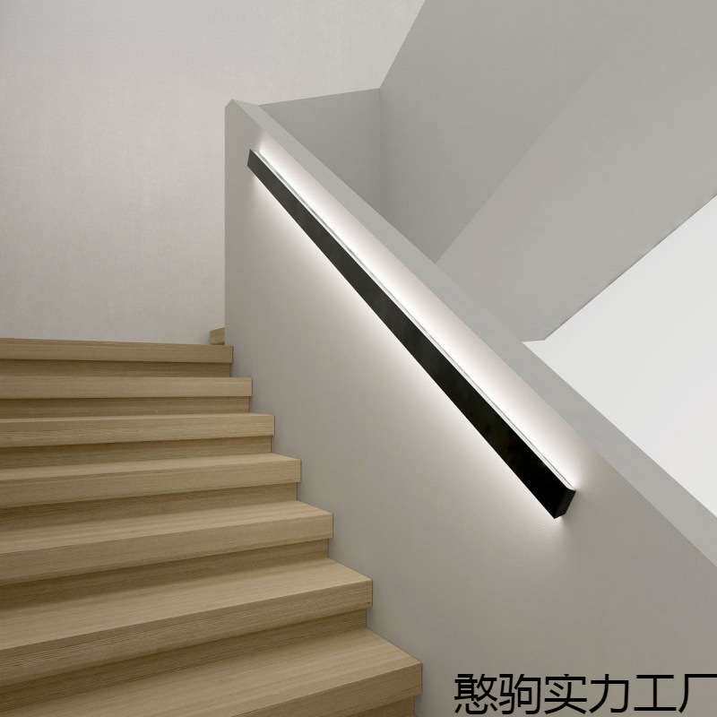 楼梯感应壁灯走廊过道铝合金长条灯客厅氛围灯感应线条灯楼梯扶手