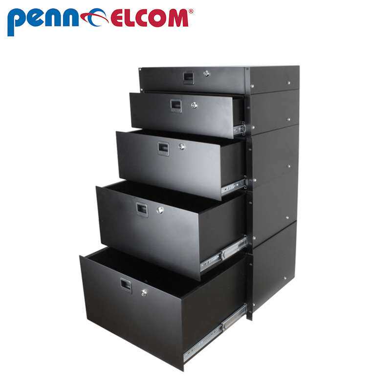 Penn Elcom 番尔康 3232LK 19英寸机柜抽屉 2U 带锁抽屉钢制喷涂