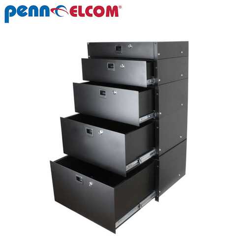 Penn Elcom 番尔康 3232LK 19英寸机柜抽屉 2U 带锁抽屉钢制喷涂