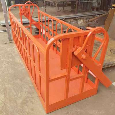 鲁鸿1.5米吊车顶框 厂家供应1.35米旋转吊篮 自动平衡吊车吊笼