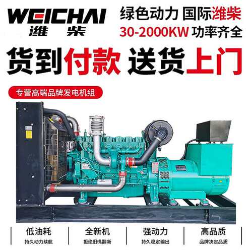 200KW潍柴柴油发电机组机组WEICHAI矿山电源无刷电机大功率