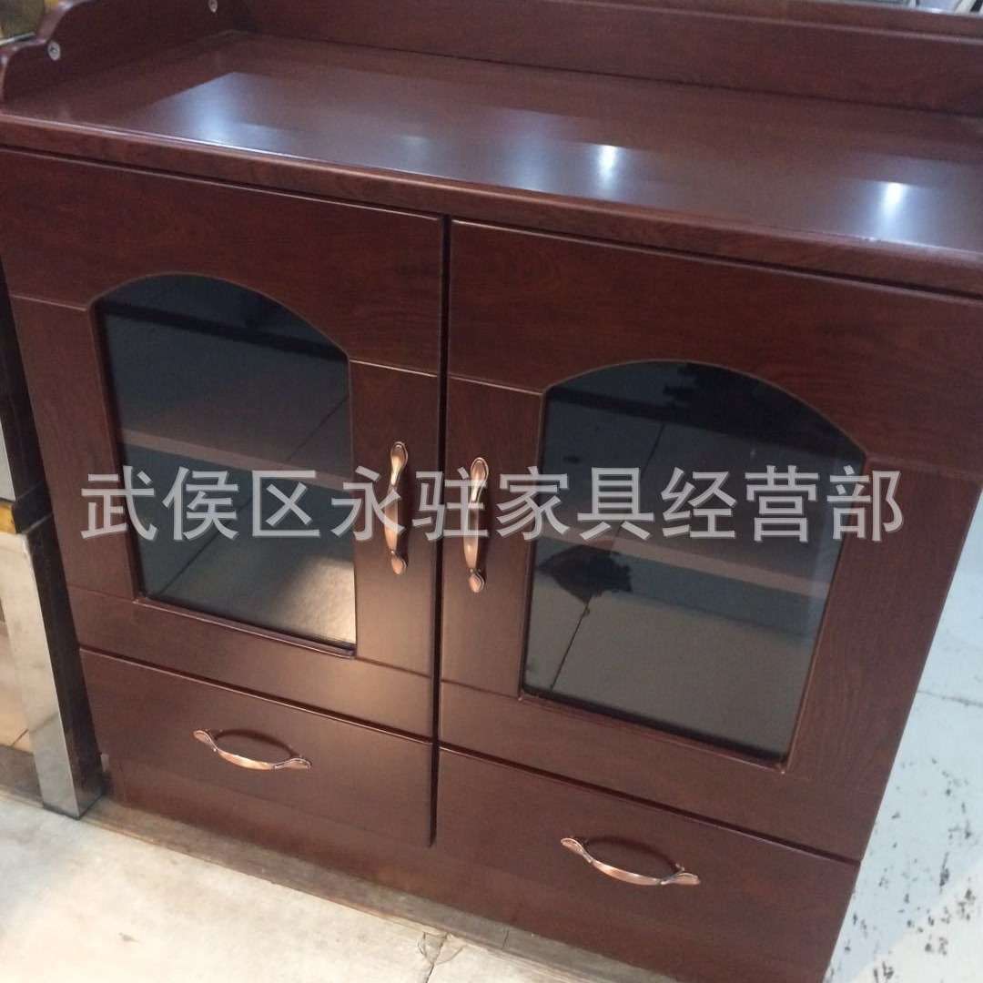 厂家直供 办公桌子2025新款主管桌中纤板帖木纹纸茶水柜