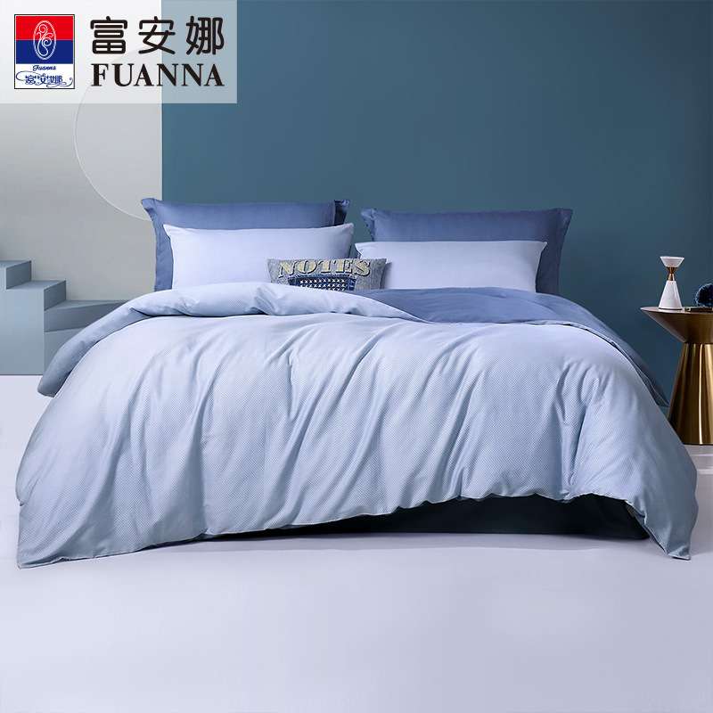 富·安娜四件套40支纯棉斜纹128*60面料威尔港1.8米床230*229cm