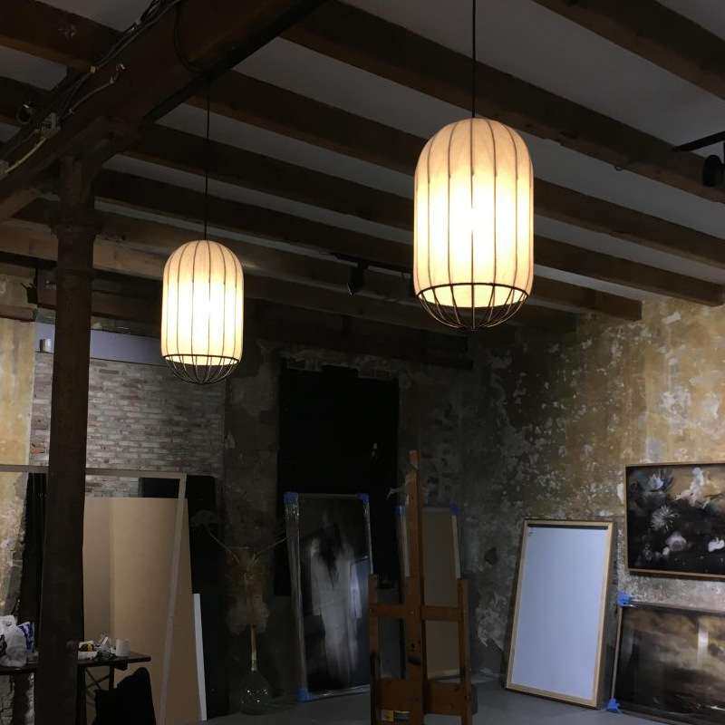 餐厅客厅酒店饭店民宿走廊卧室创意装饰艺术灯具现代简约布艺吊灯