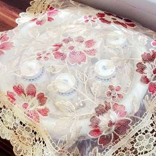 茶具盖布 防尘布 茶道盖茶杯的防尘巾家用欧式方巾小茶盘茶台杯子