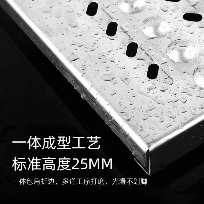 定制楼梯厨房排水槽304不锈钢地沟盖板雨水篦子格栅食堂饭店明沟