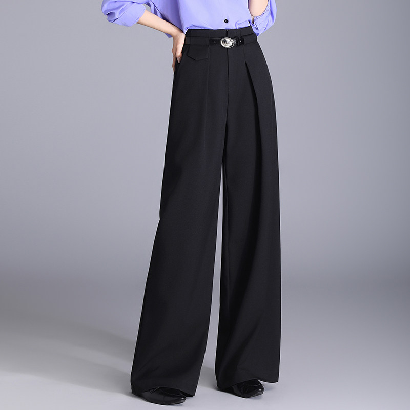 高级感阔腿裤女2025年秋季新款高腰垂感宽松拖地裤通勤筒西装裤,女装/女士精品,休闲裤,淘宝优惠券,粉丝福利购,淘宝优惠卷