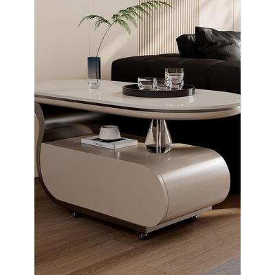 岩板茶几边几茶几轻奢高级感客厅可移动小户型推车2025带轮子家用