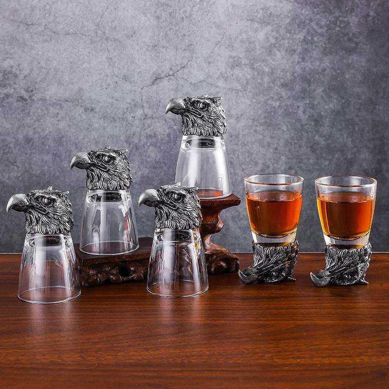 老鹰威士忌酒瓶高硼硅玻璃泡酒瓶动物造型新品动物酒瓶工厂直销