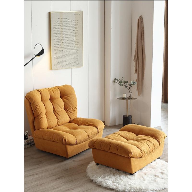 云朵沙发旋转椅单人休闲懒人客厅阳台椅网红意式极简布艺椅baxter