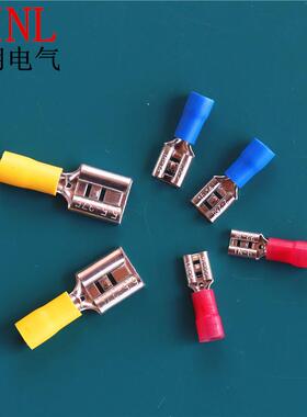 CJH接头FDD2-250母预绝缘接线端子冷压端头公母插簧端子线耳1千只