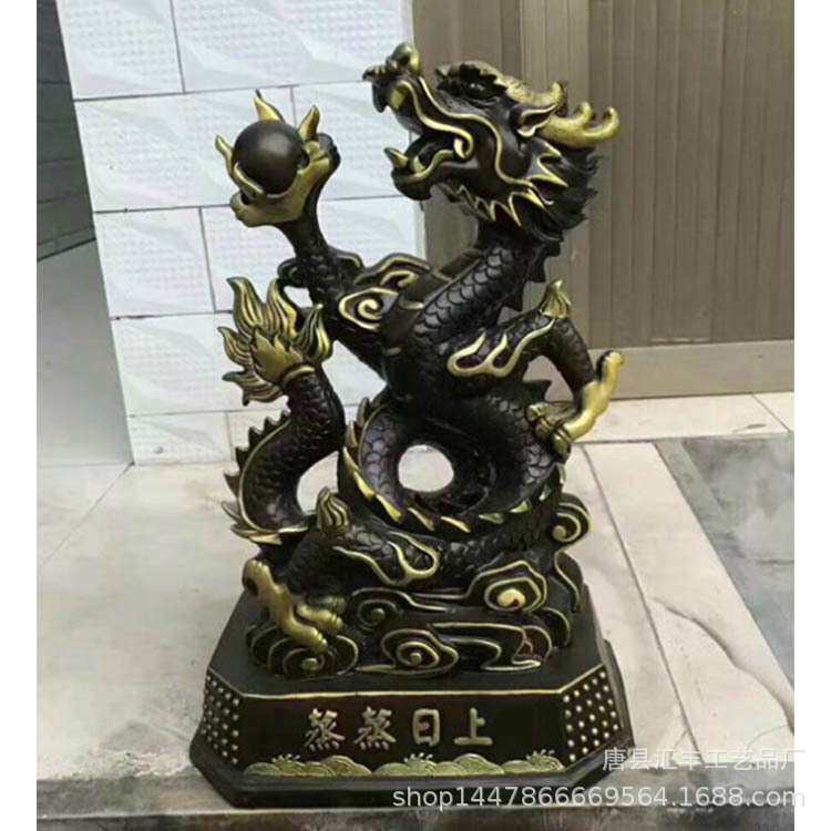 铜动物 汉龙工艺品摆件 青龙助运龙生肖龙装饰品铜龙青龙神兽摆