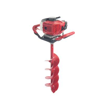 单缸风冷二冲程51.7CC单人握持汽油地钻螺旋挖土机冰钻打孔