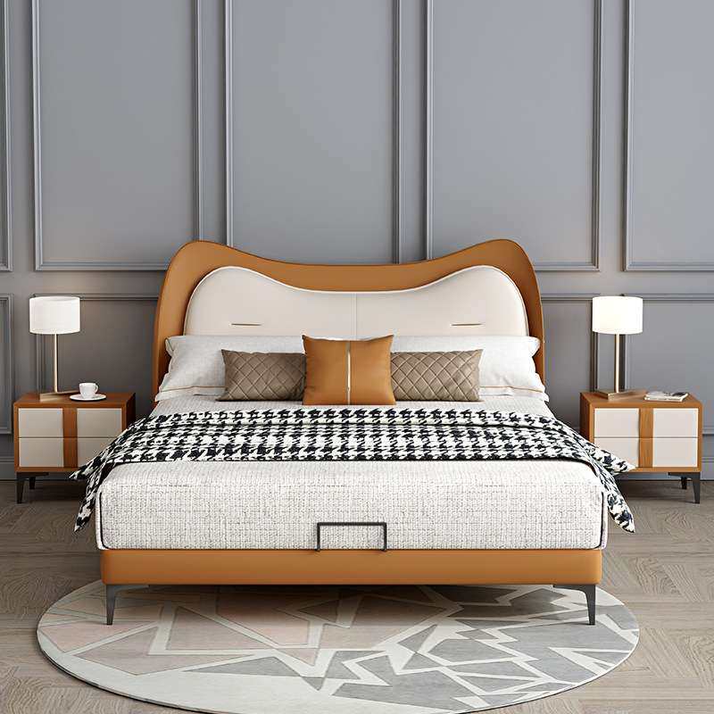 MGB39-2轻奢意式皮床单人床公主房现代儿童床男孩实木床青少年女,3C数码配件,USB灯,淘宝优惠券,粉丝福利购,淘宝优惠卷