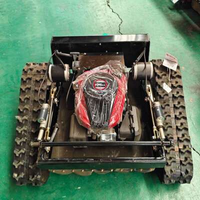 遥控履带式割草机 四冲程大马力汽油动力割草机 公园草坪剪草机